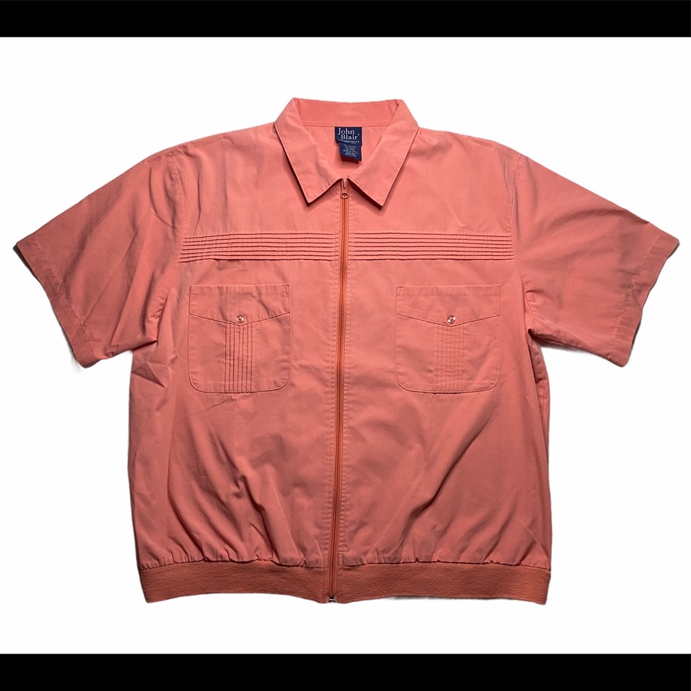 Vintage John Blair Short-Sleeve Zip-Front Shirt